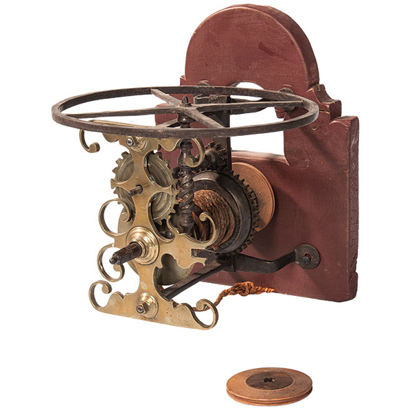 Kitchen, Spit Jack, Scrolled Brass Front Plate, Steel Mechanism