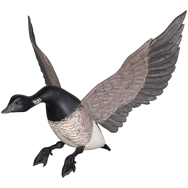 Decoys, Canada Goose, Flight Position, Glass Eyes, Carved, Painted, Gary Gibson, 24 x 29 In.